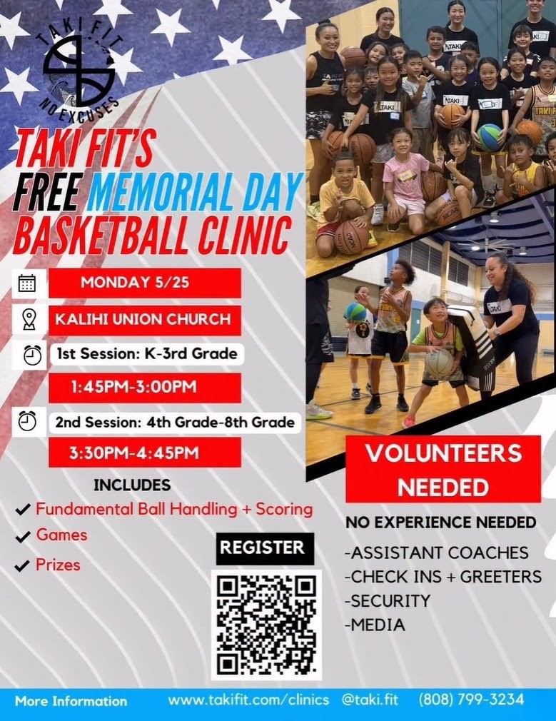 FREE Taki Fit Memorial Day Basketball Clinic!