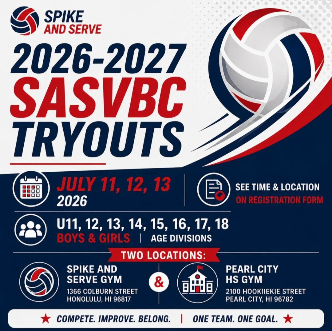  Spike and Serve Tryouts 2026-2027 