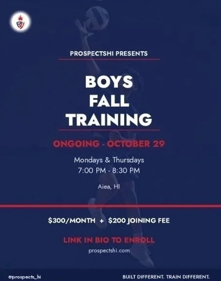 ProspectsHI: Boys Fall Training