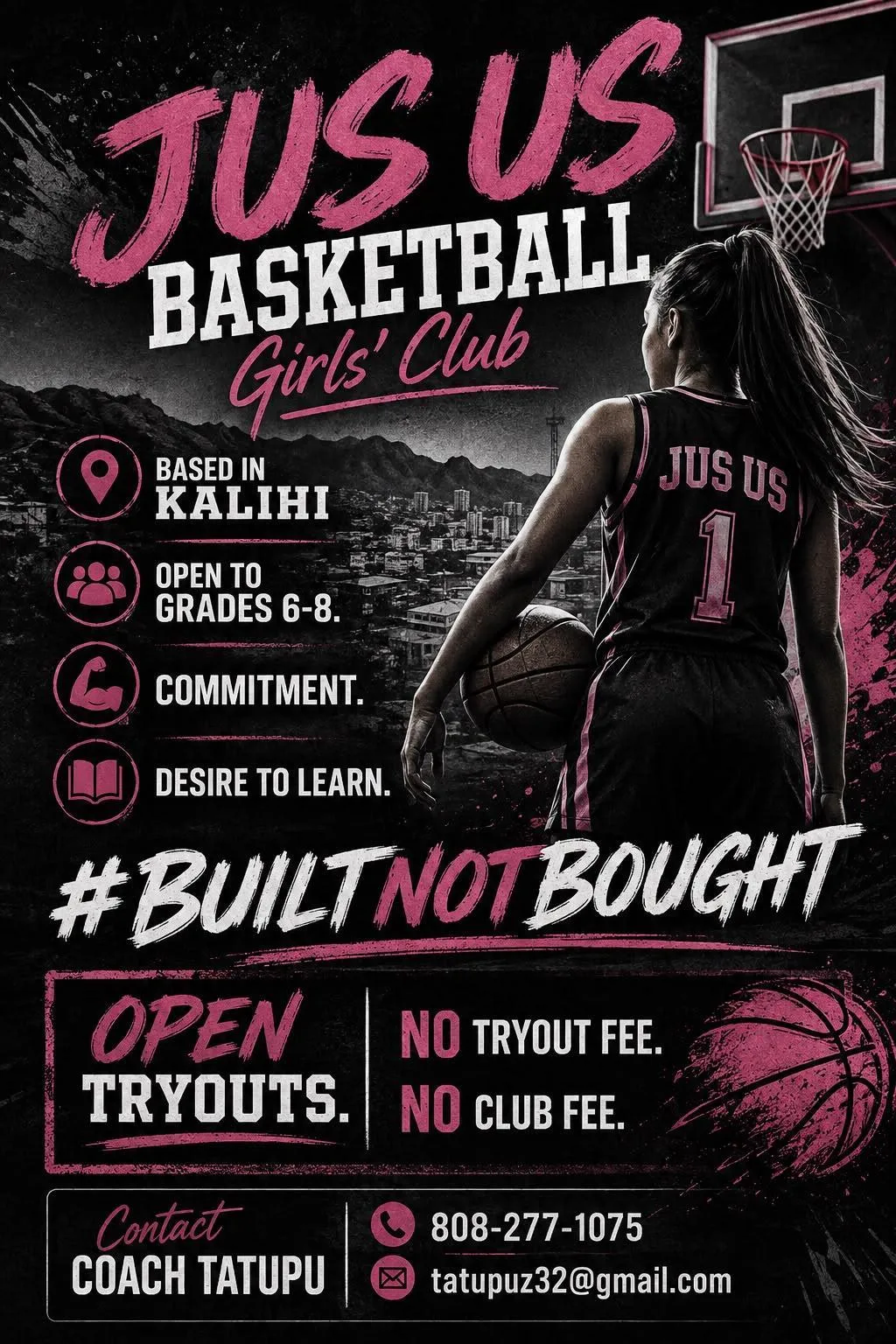 Jus Us Girls' Basketball Club: Open Tryouts
