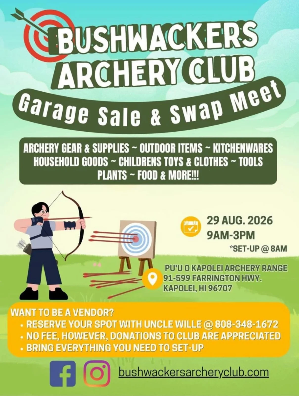 Bushwackers Archery Club Garage Sale & Swap Meet